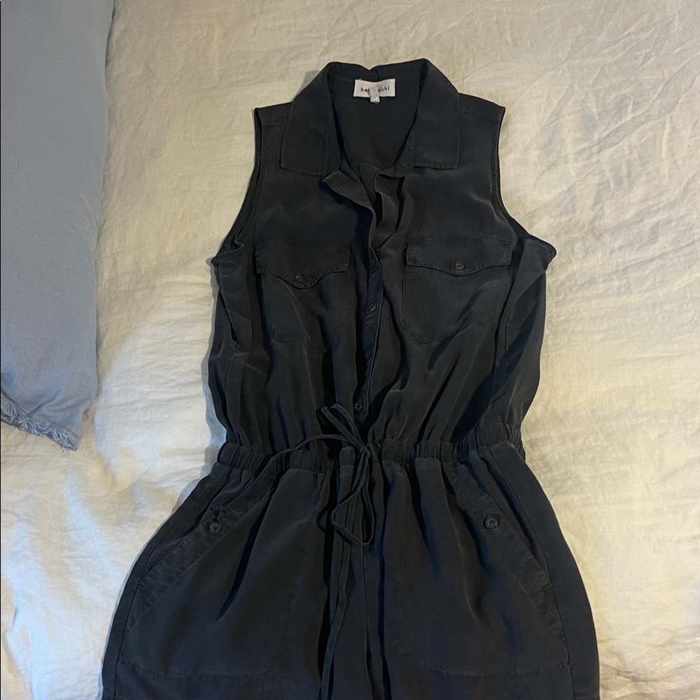 Bella Dahl Charcoal Button-Up jumper